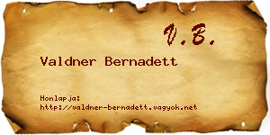 Valdner Bernadett névjegykártya